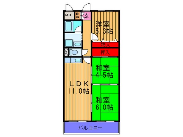 枚方壱番館の物件間取画像